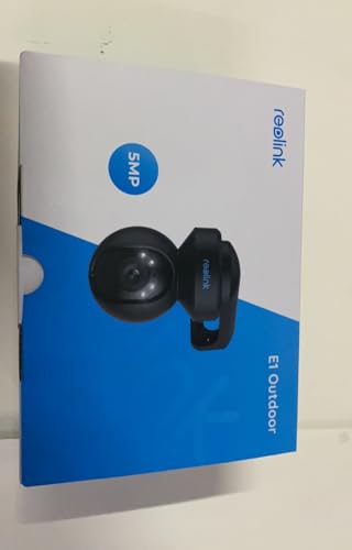 Reolink 5MP PTZ Camera E1 Outdoor, 2.4/5GHz WiFi CCTV Security Camera with 3X Optical Zoom, Human/Vehicle Tracking, Color Night Vision, 2-Way Audio, Support 512GB SD Card for 24/7 Protection, Black