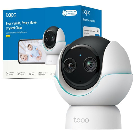Tapo C840 2K 4MP Dual-Lens Baby Monitor,360° Baby Tracking Security Camera, HD Night Vision,AI Detection Indoor Cameras House Security,Sleep Analysis,Alexa,Google Home,Flexible Storage,No Monthly Fee