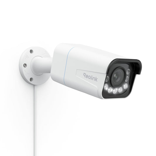 Reolink 4K PoE Security Camera with Human/Vehicle Detection, 5X Optical Zoom with Spotlight, Color Night Vision Motion Alerts Time-Lapse Two-Way Audio, RLC-811A