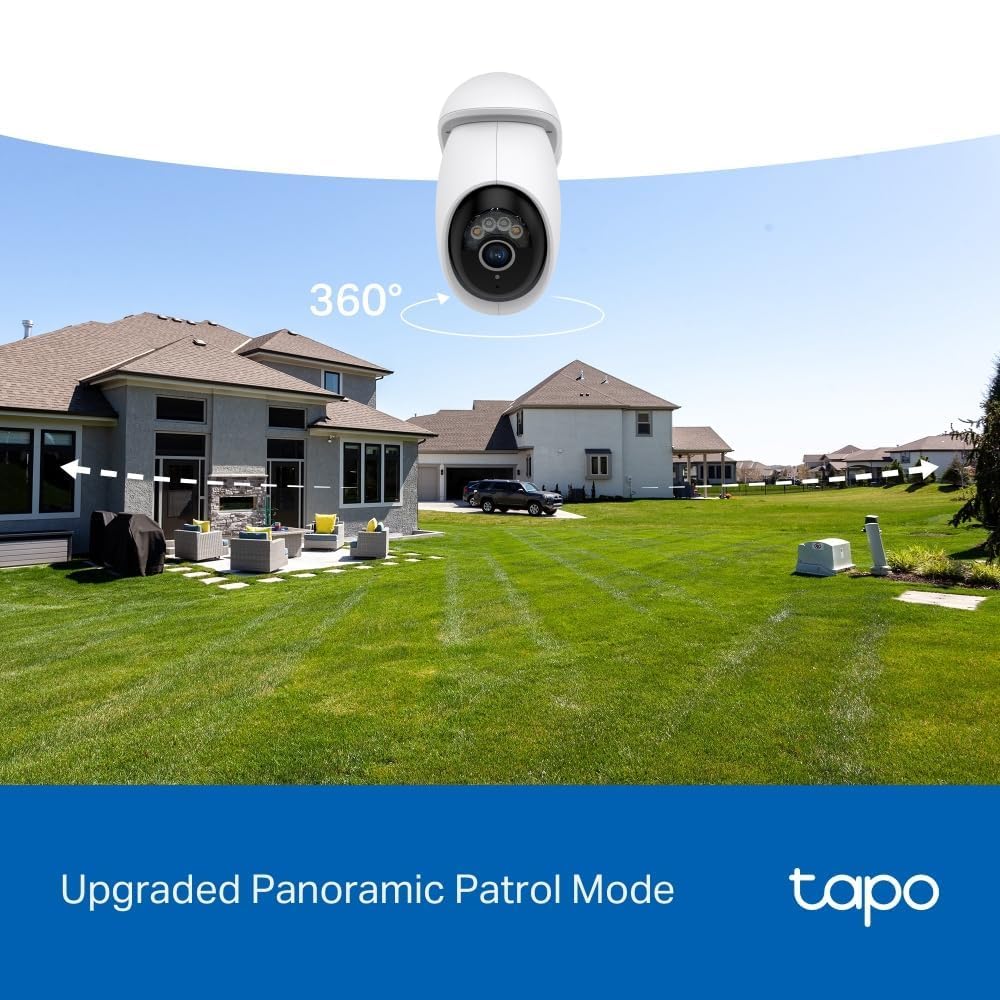 Tapo C560WS 4K 8MP Security Camera Outdoor, Outdoor Camera,Local Facial Recognise,Starlight Colour Night,CCTV Camera,IP66,360°AI Detection,WiFi 6,Flexible Storage,Google Home/Alexa,No Monthly fee
