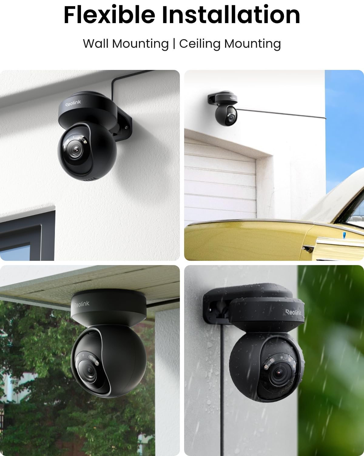 Reolink 5MP PTZ Camera E1 Outdoor, 2.4/5GHz WiFi CCTV Security Camera with 3X Optical Zoom, Human/Vehicle Tracking, Color Night Vision, 2-Way Audio, Support 512GB SD Card for 24/7 Protection, Black