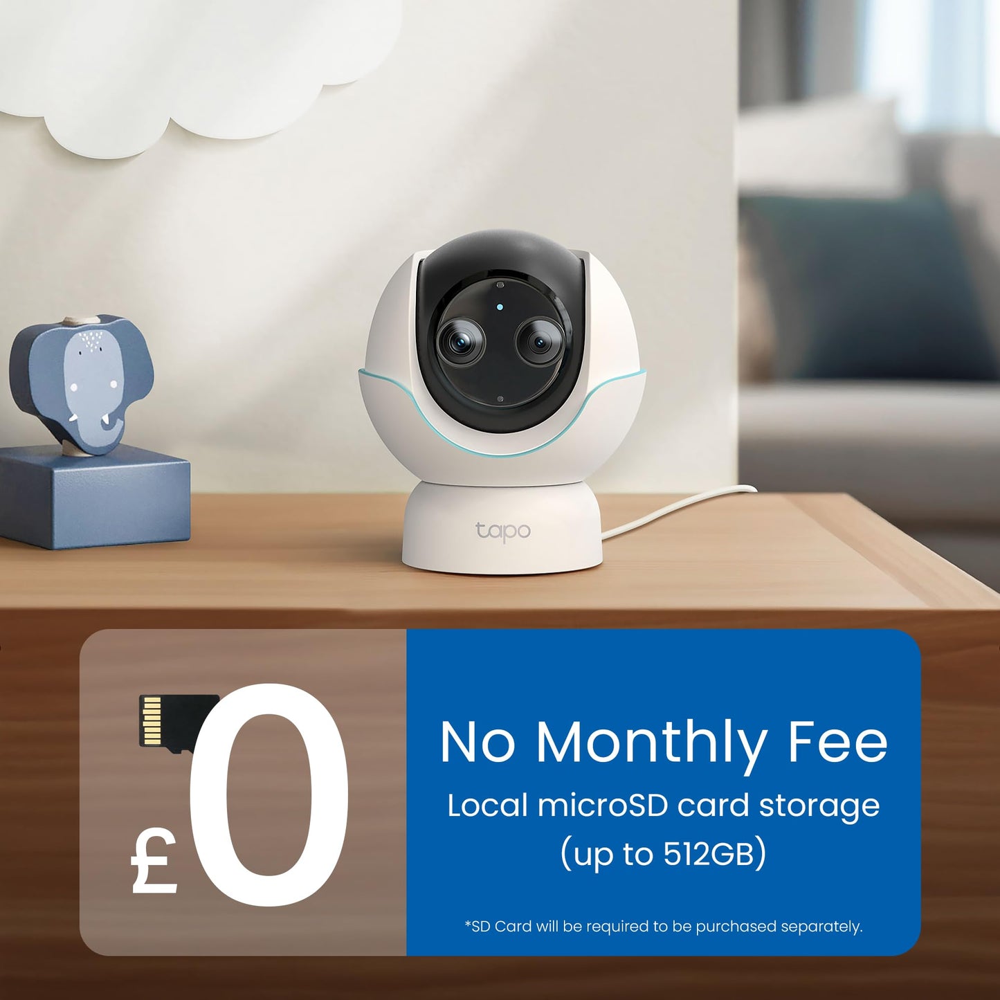 Tapo C840 2K 4MP Dual-Lens Baby Monitor,360° Baby Tracking Security Camera, HD Night Vision,AI Detection Indoor Cameras House Security,Sleep Analysis,Alexa,Google Home,Flexible Storage,No Monthly Fee