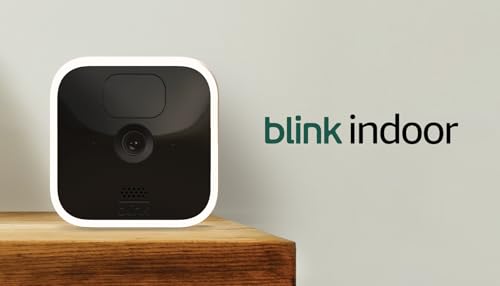 Blink Indoor | Wireless, HD security camera with two-year battery life, motion detection, two-way audio, Alexa enabled, Blink Subscription Plan Free Trial | 4-Camera System