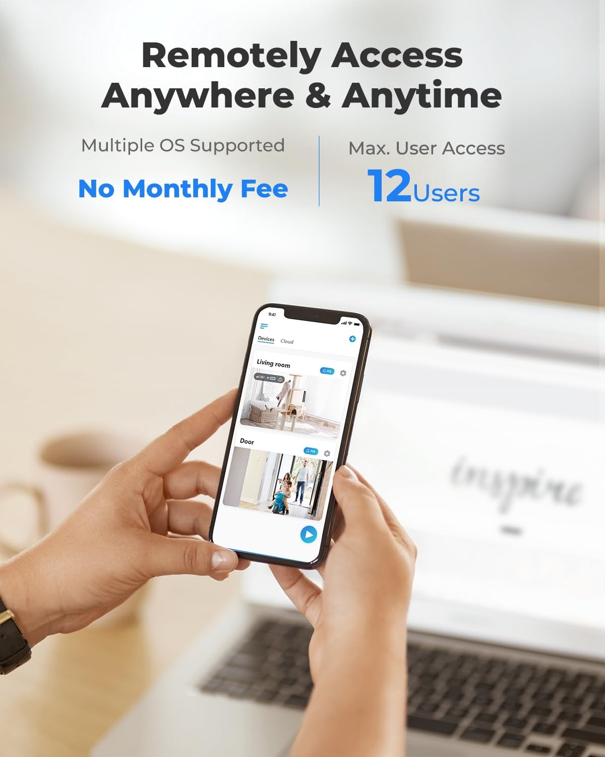 Reolink 4K NVR 8CH PoE CCTV Security Camera System, with 2TB HDD and 4X 5MP Motion Detection Outdoor PoE IP Cameras, 100ft Night Vision Remote Access, RLK8-520D4-5MP