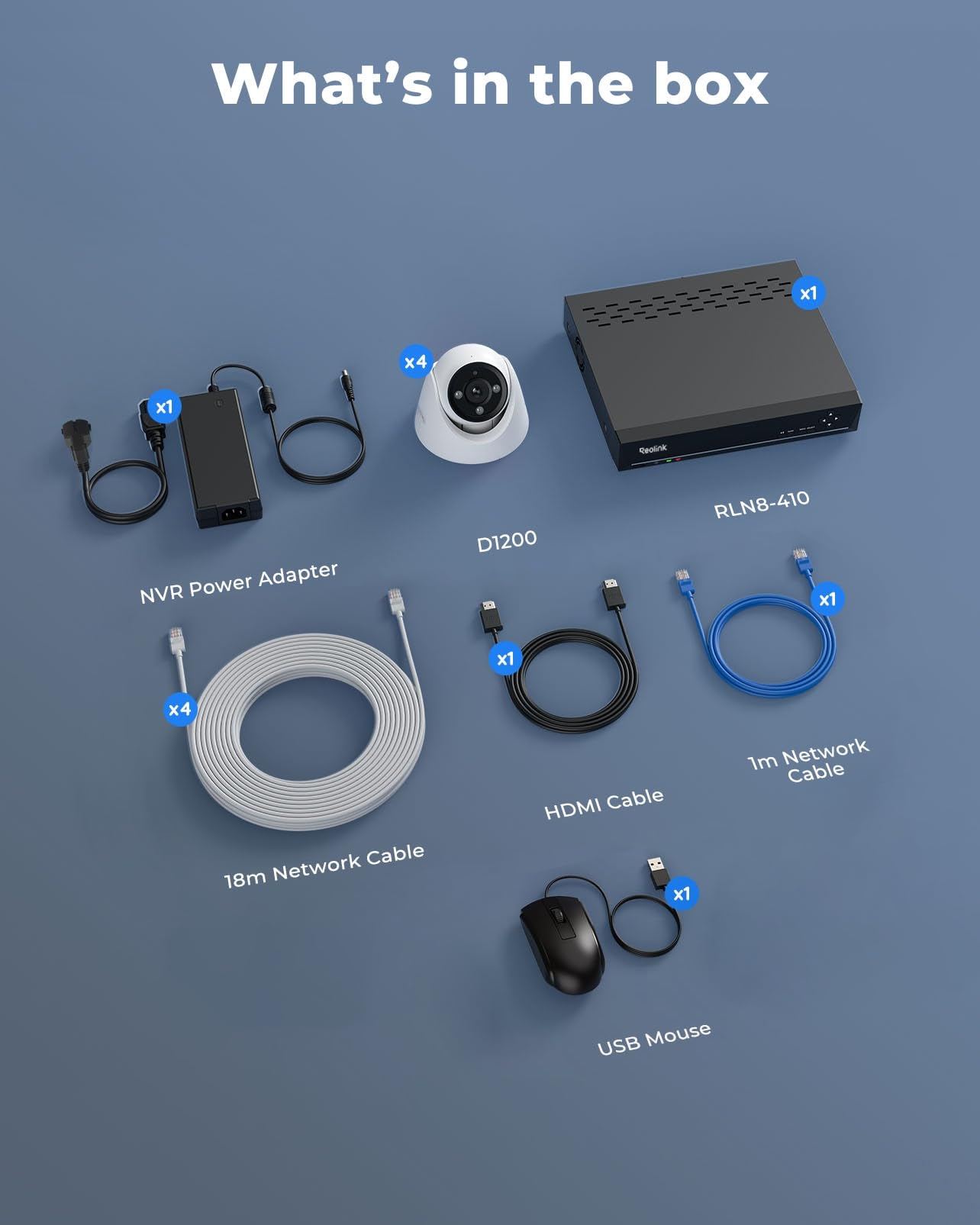 Reolink 4K+ PoE CCTV Security Camera System with Spotlights, 4X 12MP IP Cameras with Person/Vehicle Detection, 8CH NVR with 2TB HDD for 24/7 Continuous Recording, 2-Way Audio, RLK8-1200D4-A