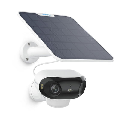 Reolink 4K Battery Security Camera Outdoor Wireless with Dual Lens 180° View, Argus 4 Pro + 6W Solar Panel, 2.4/5GHz WiFi, AI Detection, Colour Night Vision, Works with Alexa, No Subscription Fee