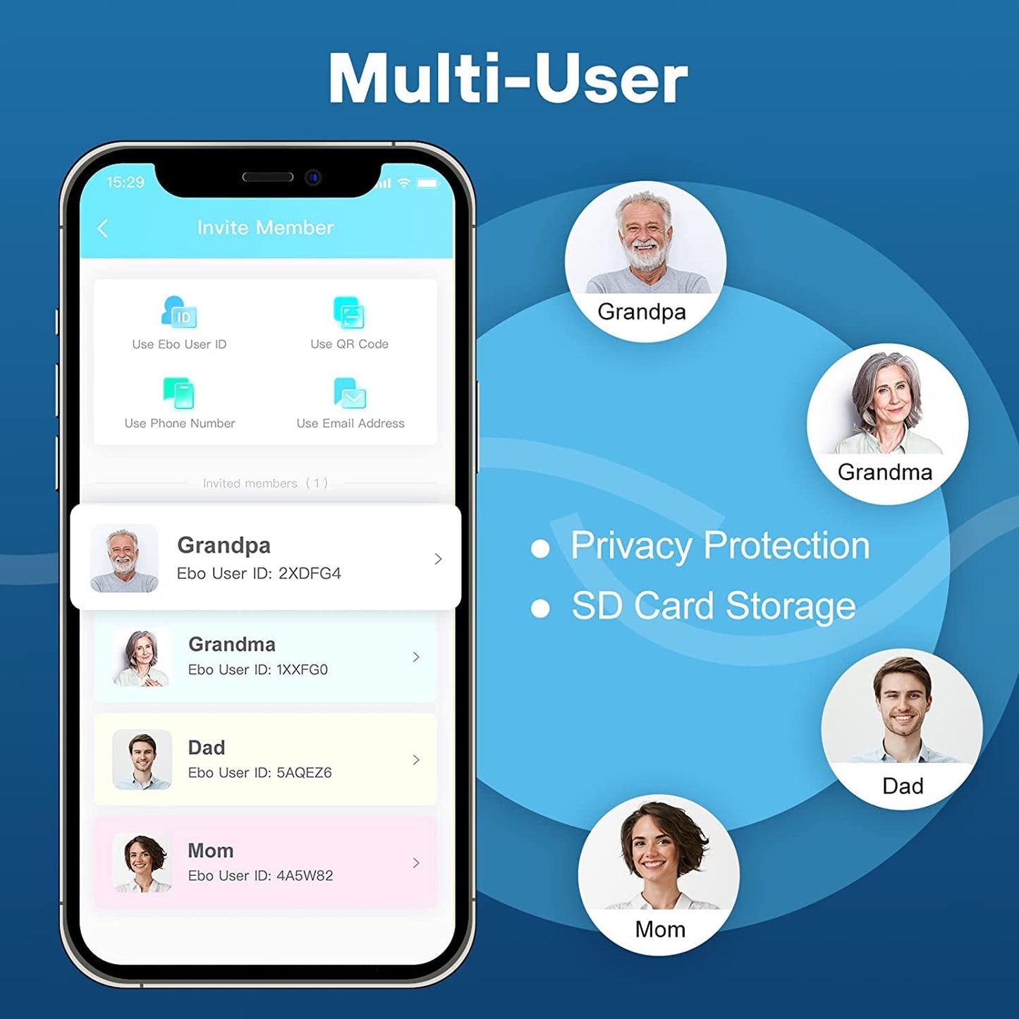 Enabot EBO SE FamilyBot,Pet Camera Home Security Camera,Movable Indoor WiFi Cam,2 Way Talk,Night Vision,1080P Video, Self Charging Rechargeable Wireless Camera for Pet/Elderly