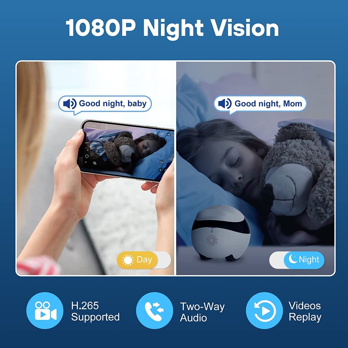 Enabot EBO SE FamilyBot,Pet Camera Home Security Camera,Movable Indoor WiFi Cam,2 Way Talk,Night Vision,1080P Video, Self Charging Rechargeable Wireless Camera for Pet/Elderly