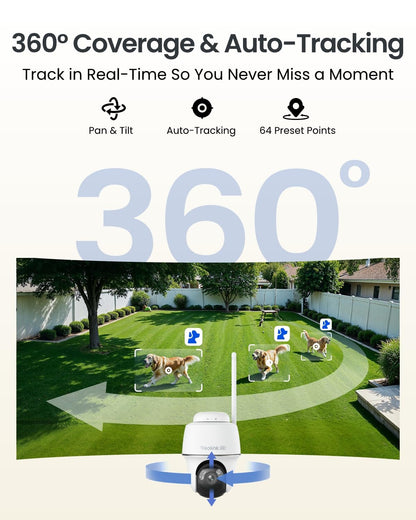 Reolink Home Hub+ 4K HD Security Camera Outdoor Wireless Kit, Argus PT Ultra+Solar Panel Home Security System, 64GB Local Storage, No Subscription Fee, 360° Surveillance, Night Vision, 2.4/5 GHz WiFi
