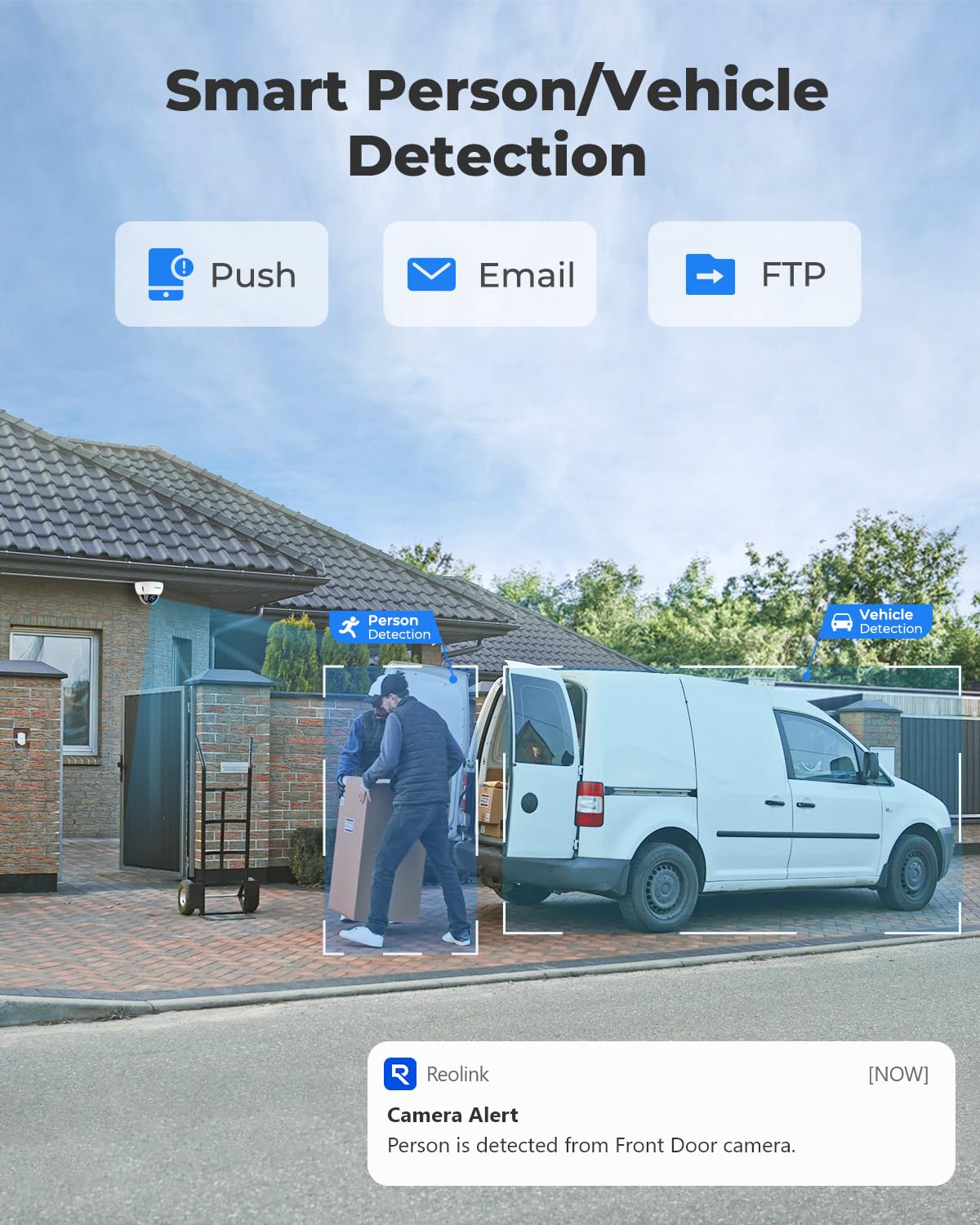 Reolink 4K NVR 8CH PoE CCTV Security Camera System, with 2TB HDD and 4X 5MP Motion Detection Outdoor PoE IP Cameras, 100ft Night Vision Remote Access, RLK8-520D4-5MP